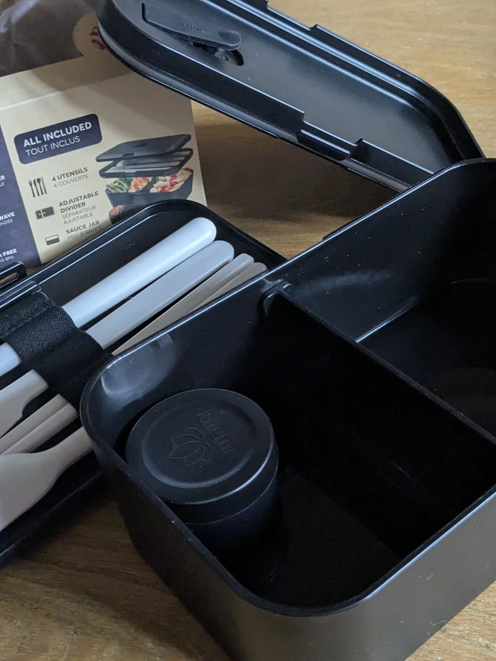 New Leakproof Microwavable Bento Lunch Box for Adults/Kids - Black